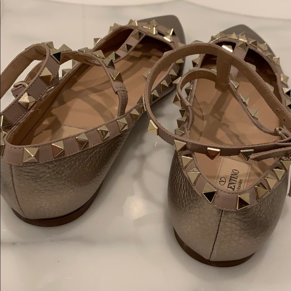 Valentino Rockstud Cage Ballet Flats - Picture 6 of 11